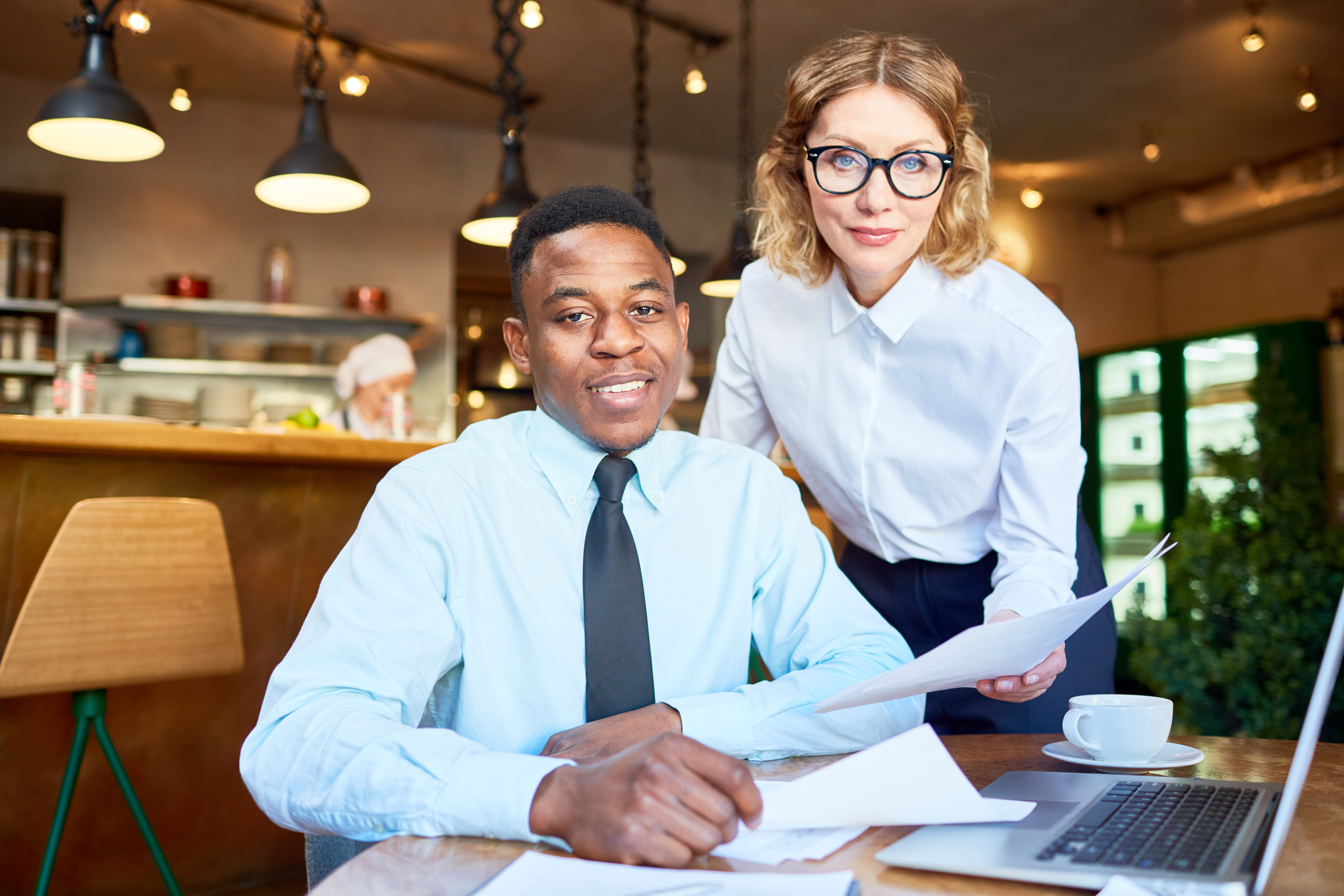 woman shouting with microphone about job vacancy