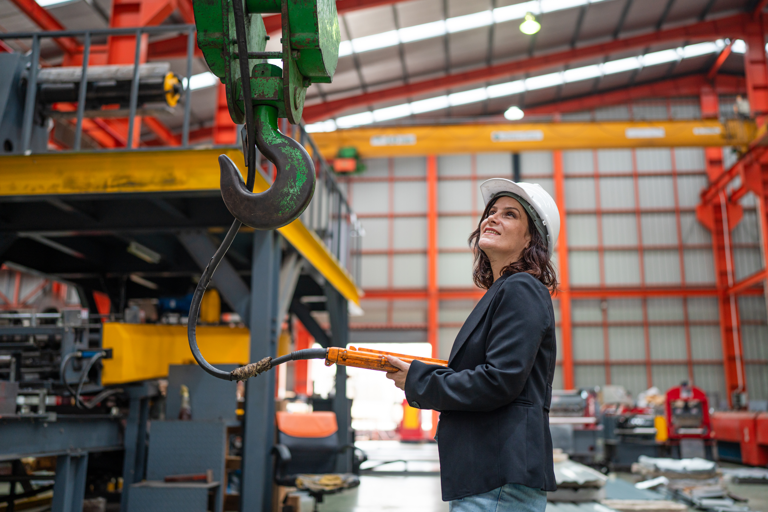 woman shouting with microphone about job vacancy